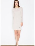 Figl Rochie eleganta - maneca lunga - Bej