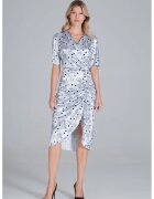Figl Rochie eleganta - poliester - cu volane - gri -