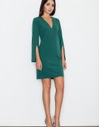 Figl Rochie eleganta - verde - maneci cu fante - material poliester