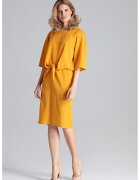 Figl Rochie - galbena - design modern - poliester - galben -