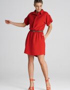 Figl Rochie lejera - curea rosie - poliester