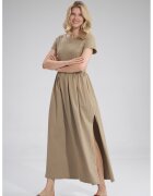Figl Rochie lunga - bej - cu fanta - bumbac