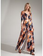 Figl Rochie lunga eleganta - model geometric - culoare unica - poliester