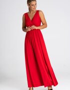 Figl Rochie lunga M960 - rosie - fara maneci - poliester-elastan