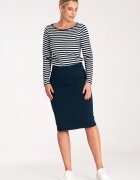 Figl Rochie M1057 - bleumarin - bicolor - elastic - din bumbac