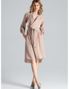 Figl Rochie M464 - maneci lungi - bej - poliester - eleganta
