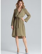Figl Rochie M464 - maneci lungi - verde - poliester