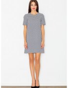 Figl Rochie M519 - albastru - alb - poliester