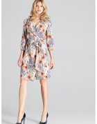 Figl Rochie M680 - imprimeu floral - multicolor - midi - poliester