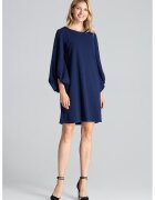 Figl Rochie M693 - bleumarin - maneci bufante - poliester -