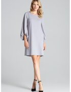 Figl Rochie M693 - gri - maneci bufante - poliester-elastan