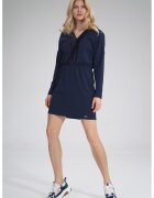 Figl Rochie M753 - bleumarin - bumbac - maneca lunga -