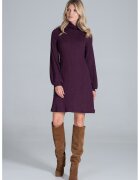 Figl Rochie M831 - violet - maneci lungi - tricotata - poliester -