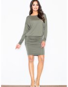 Figl Rochie maneci lungi - verde - viscoza