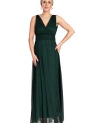 Figl Rochie maxi de seara - cu volane - verde - poliester/elastan -