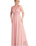 Figl Rochie maxi de seara - volane - roz - poliester/elastan -