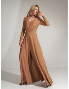 Figl Rochie maxi eleganta - fanta - bej - poliester