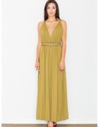 Figl Rochie maxi M483 - verde - viscoza