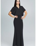 Figl Rochie maxi M577 - neagra - eleganta - din poliester - pentru ocazii speciale -