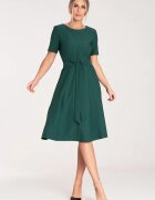 Figl Rochie midi A-line - eleganta - verde - poliester
