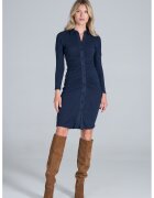 Figl Rochie midi eleganta - maneci lungi - viscoza