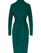 Figl Rochie midi eleganta - maneci lungi - viscoza - verde -