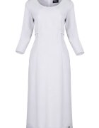 Figl Rochie midi gri - maneci 3/4 - poliester