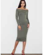 Figl Rochie midi M558 - verde - viscoza