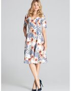 Figl Rochie midi model M673 107 - floral - multicolor - poliester 100%