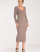 Figl Rochie midi mulata - bej - viscoza -