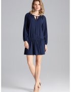 Figl Rochie mini - bleumarin - volane - poliester