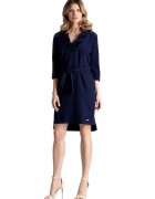 Figl Rochie mini dama Evavret M644 culoare granat - Albastru inchis