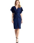 Figl Rochie mini dama Gaherddhin M687 culoare granat - Albastru inchis