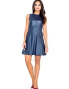 Figl Rochie mini dama Lineld M342 culoare granat - Albastru inchis
