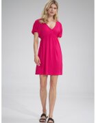 Figl Rochie mini - decolteu in V - viscoza - roz