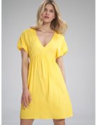 Figl Rochie mini - galben - decolteu in V - rochie de vara - viscoza