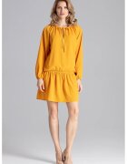 Figl Rochie mini - galbena - volane - vara - poliester