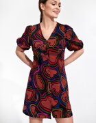 Figl Rochie mini viscoza - negru - rosu - Rosu/Negru