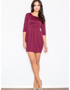 Figl Rochie plisata - poliester - rosu - eleganta -