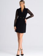 Figl Rochie - Poliester - Negru