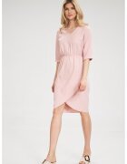 Figl Rochie roz - talie elastica - maneci scurte - poliester