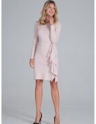 Figl Rochie roz - viscoza - cu fanta si volan