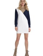 Figl Rochie tricolor - croiala dreapta - bumbac 95% - elastan 5% -