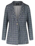 Figl Sacou dama gri in carouri - model M711 - poliester -