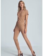 Figl Salopeta dama - maneca scurta - material vascosa si elasten - bej