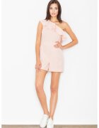 Figl Salopeta scurta asimetrica dama - roz - poliester 65% - viscoza 35%