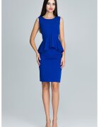 Figl Set bluza si fusta fusta creion - bluza cu volane - albastru - poliester
