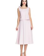 Figl Set fusta si bluza cu bretele - fusta evazata - roz - Roz