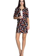 Figl Set jacheta si fusta model floral - poliester - Multicolor