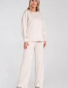Figl Set trening bej - confortabil - croiala supradimensionata - material elastic